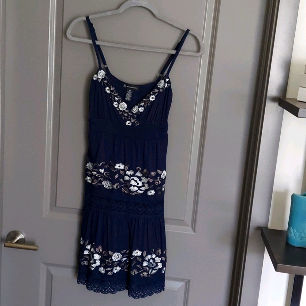 Ebroidered Midi Slip Dress